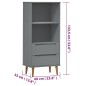vidaXL Librería MOLDE madera maciza de pino gris 60x35x133,5 cm vidaXL Librería MOLDE madera maciza de pino gris 60x35x133,5 cm