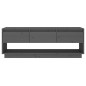 vidaXL Mueble de TV de madera maciza de pino gris 110,5x34x40 cm