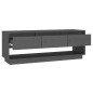 vidaXL Mueble de TV de madera maciza de pino gris 110,5x34x40 cm