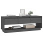 vidaXL Mueble de TV de madera maciza de pino gris 110,5x34x40 cm
