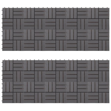 vidaXL Baldosas de terraza 20 uds madera acacia gris deslavado 30x30cm