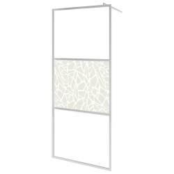 vidaXL Mampara de ducha accesible vidrio ESG diseño piedras 80x195 cm