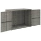 vidaXL Armario de almacenaje de jardín ratán PE gris 100x55,5x80 cm vidaXL Armario de almacenaje de jardín ratán PE gris 100x55,5x80 cm