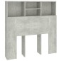 vidaXL Mueble cabecero gris hormigón 100x19x103,5 cm vidaXL Mueble cabecero gris hormigón 100x19x103,5 cm