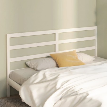 vidaXL Cabecero de cama madera maciza de pino blanco 206x4x100 cm