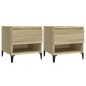 vidaXL Mesas auxiliares 2 uds madera roble Sonoma 50x46x50 cm vidaXL Mesas auxiliares 2 uds madera roble Sonoma 50x46x50 cm