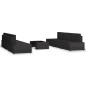 vidaXL Juego de muebles de jardín 7 piezas ratán sintético negro vidaXL Juego de muebles de jardín 7 piezas ratán sintético negro