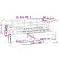 vidaXL Sofá cama extraíble madera maciza de pino blanco 2x(90x190) cm vidaXL Sofá cama extraíble madera maciza de pino blanco 2x(90x190) cm