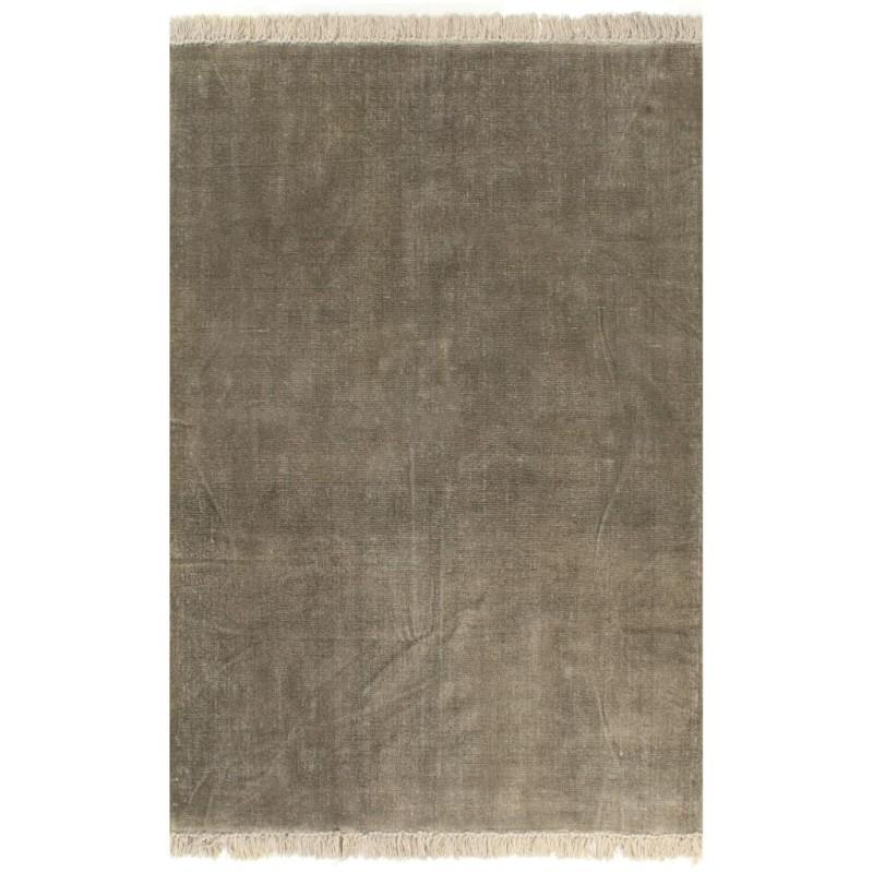vidaXL Alfombra de algodón Kilim 120x180 gris topo vidaXL Alfombra de algodón Kilim 120x180 gris topo