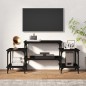 vidaXL Mueble para TV madera contrachapada negro 117x35x52 cm vidaXL Mueble para TV madera contrachapada negro 117x35x52 cm