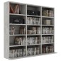 vidaXL Estantería para CD contrachapada gris hormigón 102x23x89,5 cm vidaXL Estantería para CD contrachapada gris hormigón 102x23x89,5 cm