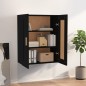 vidaXL Armario de pared madera contrachapada negro 69,5x32,5x90 cm vidaXL Armario de pared madera contrachapada negro 69,5x32,5x90 cm