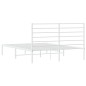 vidaXL Estructura de cama con cabecero metal blanca 140x200 cm vidaXL Estructura de cama con cabecero metal blanca 140x200 cm