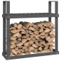 vidaXL Leñero de madera maciza de pino gris 110x35x108,5 cm vidaXL Leñero de madera maciza de pino gris 110x35x108,5 cm