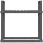 vidaXL Leñero de madera maciza de pino gris 110x35x108,5 cm vidaXL Leñero de madera maciza de pino gris 110x35x108,5 cm