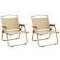 vidaXL Sillas de camping 2 uds tela Oxford beige 54x43x59 cm vidaXL Sillas de camping 2 uds tela Oxford beige 54x43x59 cm
