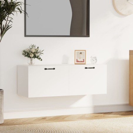 vidaXL Armario de pared madera contrachapada blanco 100x36,5x35 cm