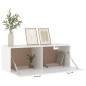 vidaXL Armario de pared madera contrachapada blanco 100x36,5x35 cm vidaXL Armario de pared madera contrachapada blanco 100x36,5x35 cm