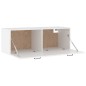 vidaXL Armario de pared madera contrachapada blanco 100x36,5x35 cm vidaXL Armario de pared madera contrachapada blanco 100x36,5x35 cm