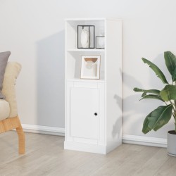 vidaXL Aparador madera contrachapada blanco brillo 36x35,5x103,5 cm