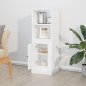 vidaXL Aparador madera contrachapada blanco brillo 36x35,5x103,5 cm
