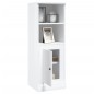 vidaXL Aparador madera contrachapada blanco brillo 36x35,5x103,5 cm