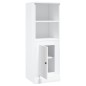 vidaXL Aparador madera contrachapada blanco brillo 36x35,5x103,5 cm
