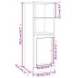 vidaXL Aparador madera contrachapada blanco brillo 36x35,5x103,5 cm