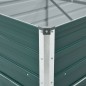 vidaXL Arriate de jardín de acero galvanizado verde 400x80x77 cm vidaXL Arriate de jardín de acero galvanizado verde 400x80x77 cm