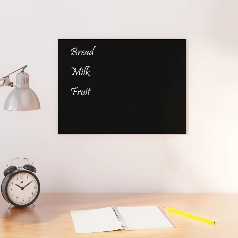 vidaXL Pizarra magnética pared vidrio templado negro 40x30 cm vidaXL Pizarra magnética pared vidrio templado negro 40x30 cm