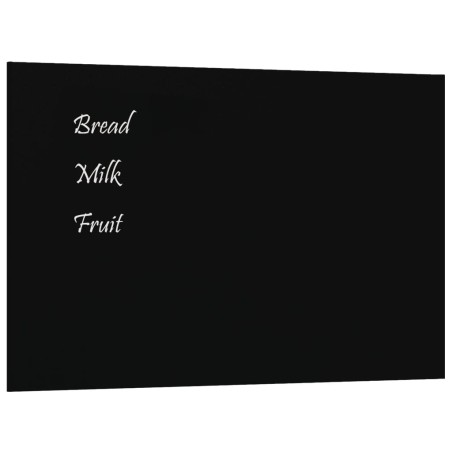 vidaXL Pizarra magnética pared vidrio templado negro 40x30 cm
