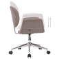 vidaXL Silla de oficina giratoria de tela gris taupe vidaXL Silla de oficina giratoria de tela gris taupe