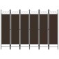 vidaXL Biombo divisor de 6 paneles marrón 240x180 cm vidaXL Biombo divisor de 6 paneles marrón 240x180 cm