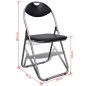 vidaXL Sillas de comedor plegables 2 uds cuero sintético y acero negro vidaXL Sillas de comedor plegables 2 uds cuero sintético y acero negro