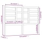 vidaXL Cabecero de cama madera maciza de pino 126x4x104 cm vidaXL Cabecero de cama madera maciza de pino 126x4x104 cm