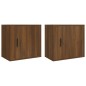 vidaXL Mesitas de noche de pared 2 uds roble marrón 50x30x47 cm vidaXL Mesitas de noche de pared 2 uds roble marrón 50x30x47 cm