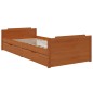 vidaXL Estructura cama cajones madera maciza de pino marrón 90x200 cm vidaXL Estructura cama cajones madera maciza de pino marrón 90x200 cm