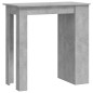 vidaXL Mesa alta con estante almacenaje gris hormigón 102x50x103,5 cm