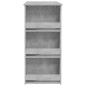 vidaXL Mesa alta con estante almacenaje gris hormigón 102x50x103,5 cm