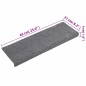 vidaXL Alfombrillas de escalera 5 unidades gris claro 65x21x4 cm vidaXL Alfombrillas de escalera 5 unidades gris claro 65x21x4 cm