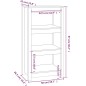 vidaXL Estantería madera maciza de pino blanca 50x35x97 cm vidaXL Estantería madera maciza de pino blanca 50x35x97 cm