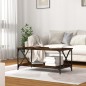 vidaXL Mesa de centro madera y hierro roble ahumado 100x50x45 cm vidaXL Mesa de centro madera y hierro roble ahumado 100x50x45 cm