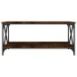 vidaXL Mesa de centro madera y hierro roble ahumado 100x50x45 cm vidaXL Mesa de centro madera y hierro roble ahumado 100x50x45 cm