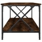 vidaXL Mesa de centro madera y hierro roble ahumado 100x50x45 cm vidaXL Mesa de centro madera y hierro roble ahumado 100x50x45 cm