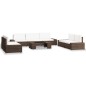 vidaXL Juego de muebles de jardín 8 piezas ratán sintético marrón vidaXL Juego de muebles de jardín 8 piezas ratán sintético marrón