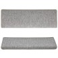 vidaXL Alfombras de peldaños de escalera 15 uds gris claro 65x21x4 cm vidaXL Alfombras de peldaños de escalera 15 uds gris claro 65x21x4 cm