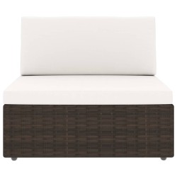 vidaXL Juego de muebles de jardín 8 piezas ratán sintético marrón