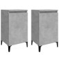 vidaXL Mesitas de noche 2 uds madera gris hormigón 40x35x70 cm vidaXL Mesitas de noche 2 uds madera gris hormigón 40x35x70 cm