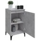 vidaXL Mesitas de noche 2 uds madera gris hormigón 40x35x70 cm vidaXL Mesitas de noche 2 uds madera gris hormigón 40x35x70 cm