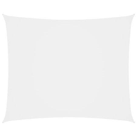 vidaXL Toldo de vela rectangular tela Oxford blanco 4x6 m